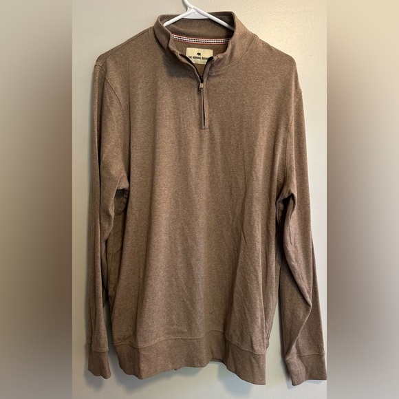 The Normal Brand Men's Brown Quarter Zip - Picture 1 of 4